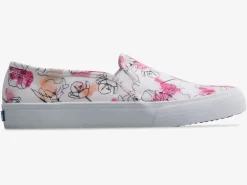 Women's Double Decker Canvas Watercolor Floral Print Slip On Sneaker<Keds Sale