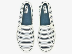 Women's Double Decker Canvas Stripe Slip On Sneaker<Keds Hot