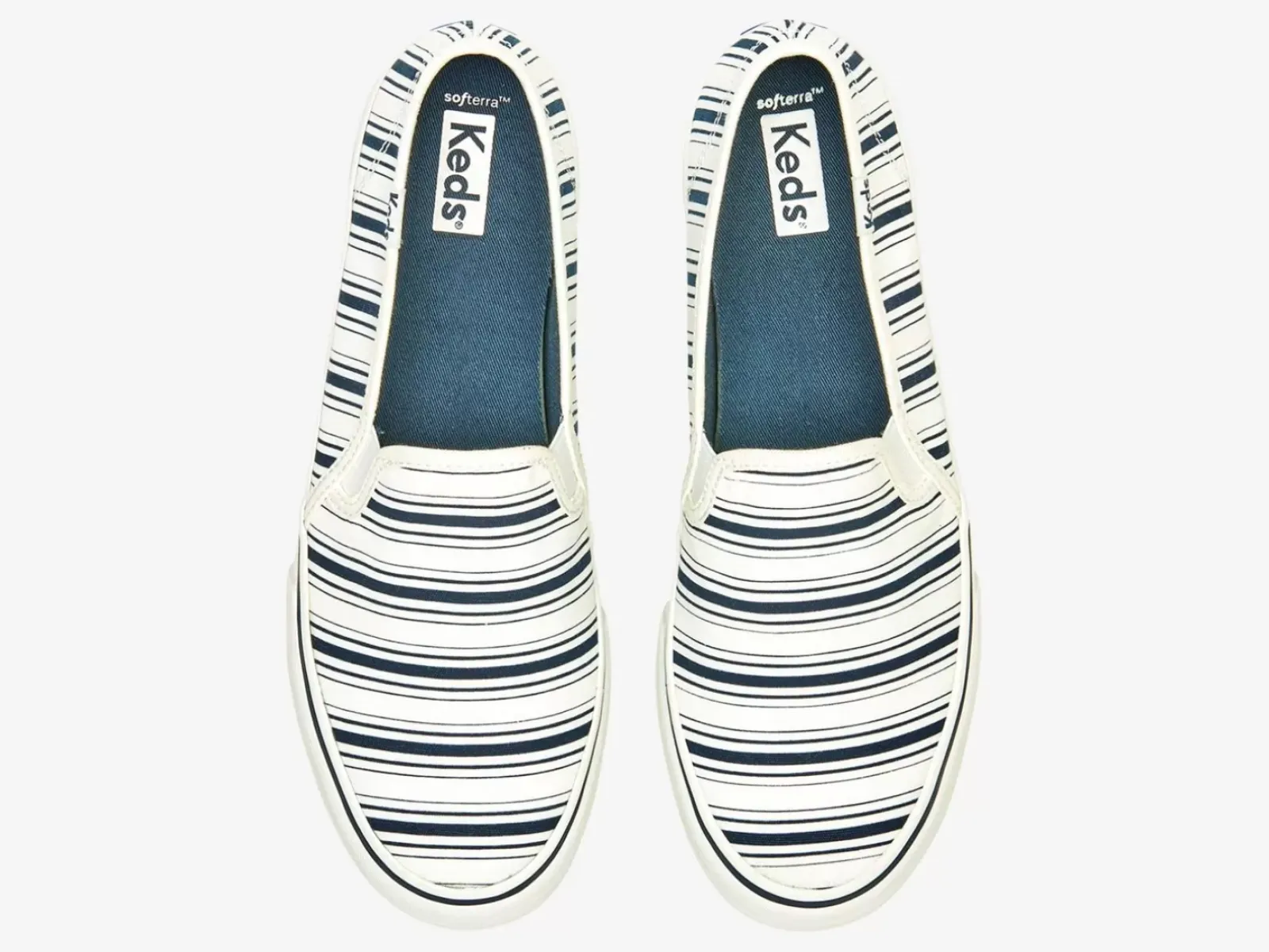 Women's Double Decker Canvas Stripe Slip On Sneaker<Keds Hot