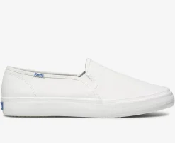 Women's Double Decker Leather Slip On Sneaker<Keds