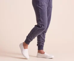 Women's Double Decker Leather Slip On Sneaker<Keds